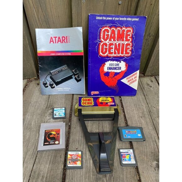 Nintendo Other - GAME GENIE for NES Nintendo Video Game Enhancer Bundle With Manual & DS Games